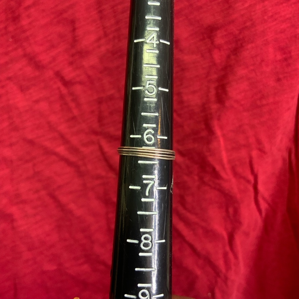 Turquoise Silver Wire Wrap Ring - image 2